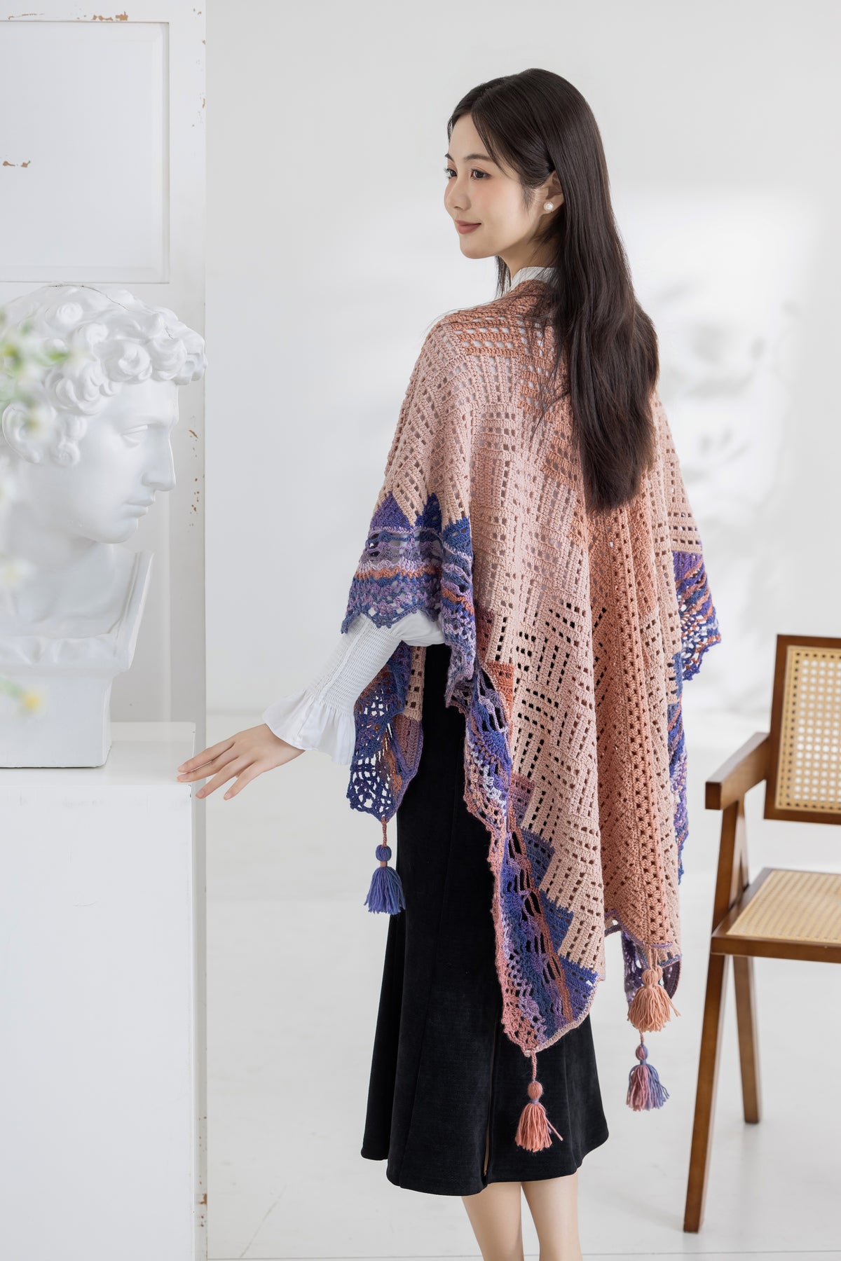 Windowpane Shawl Crochet Kit