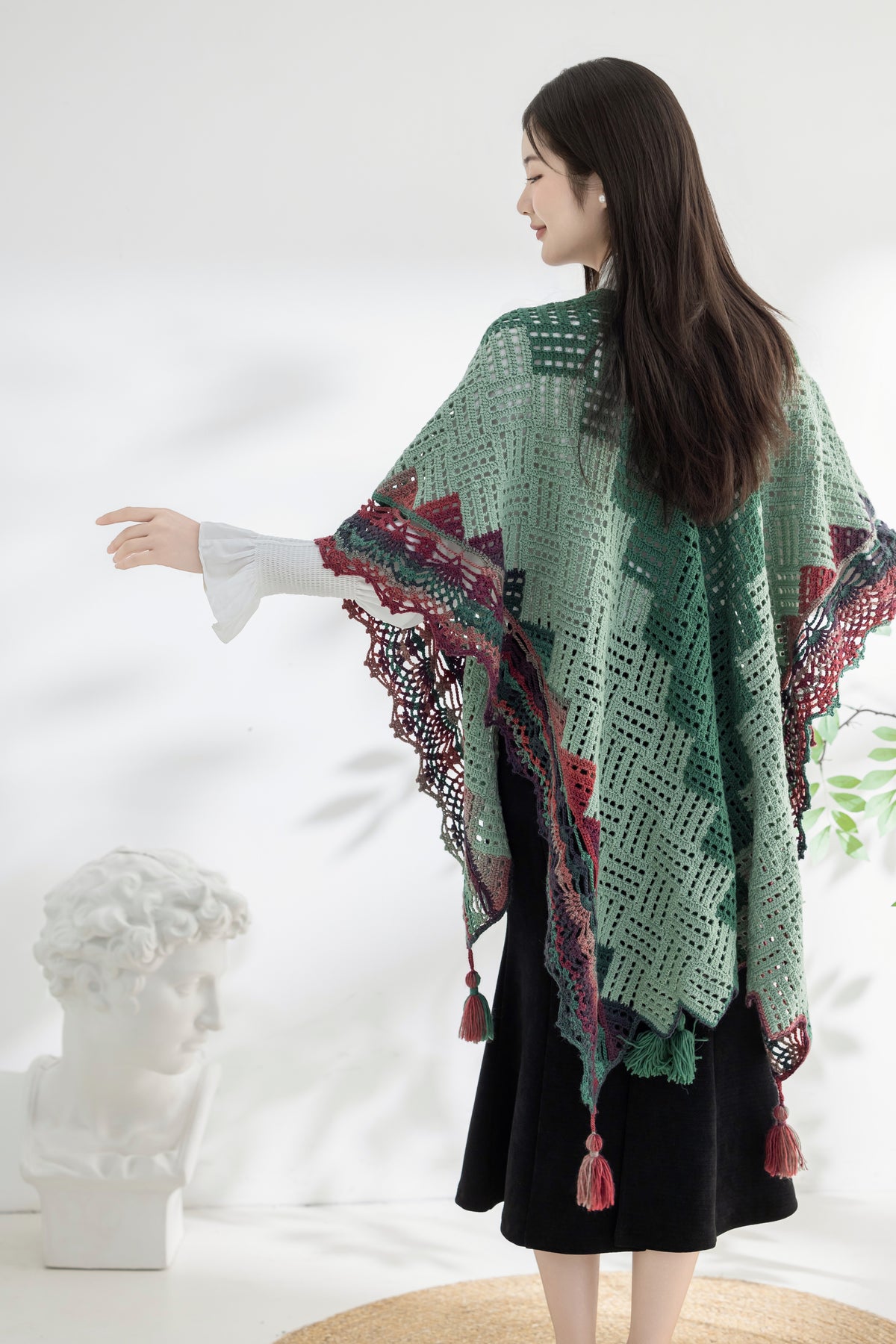 Windowpane Shawl Crochet Kit