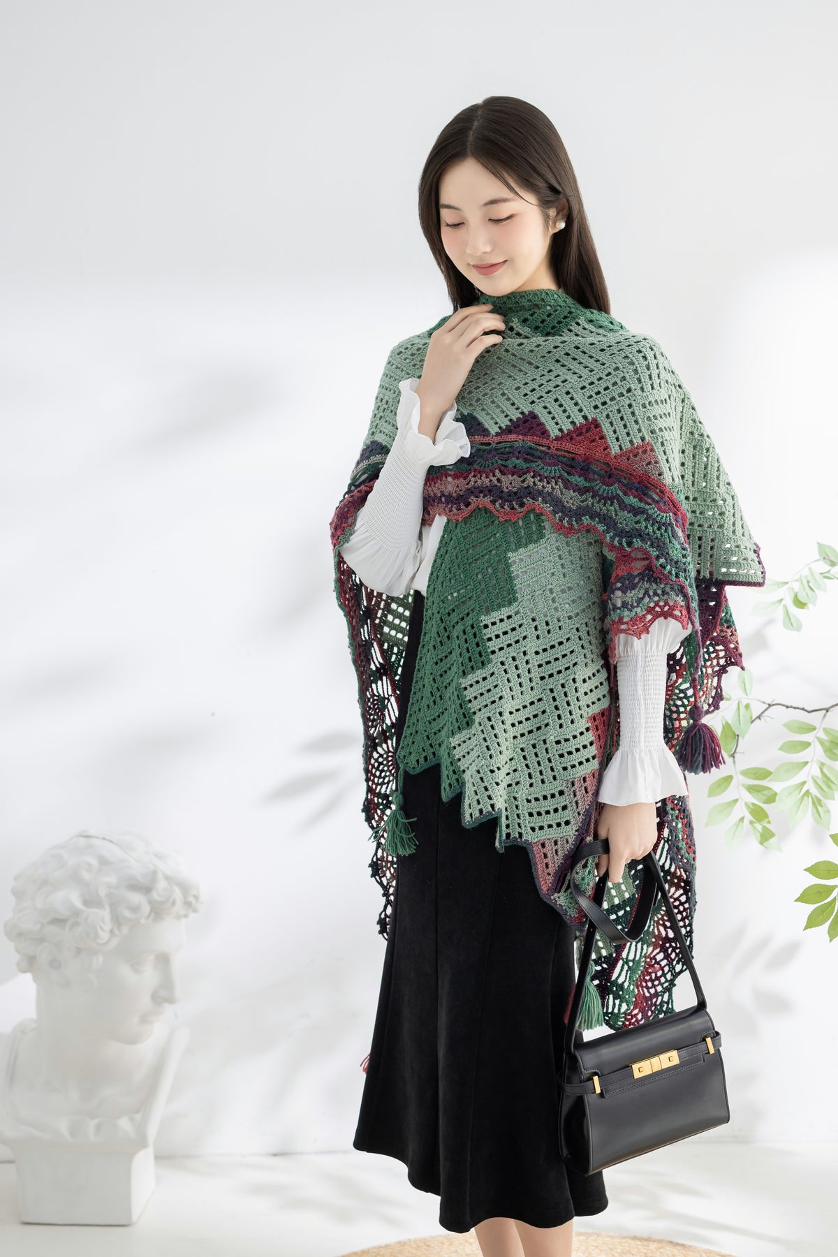 Windowpane Shawl Crochet Kit