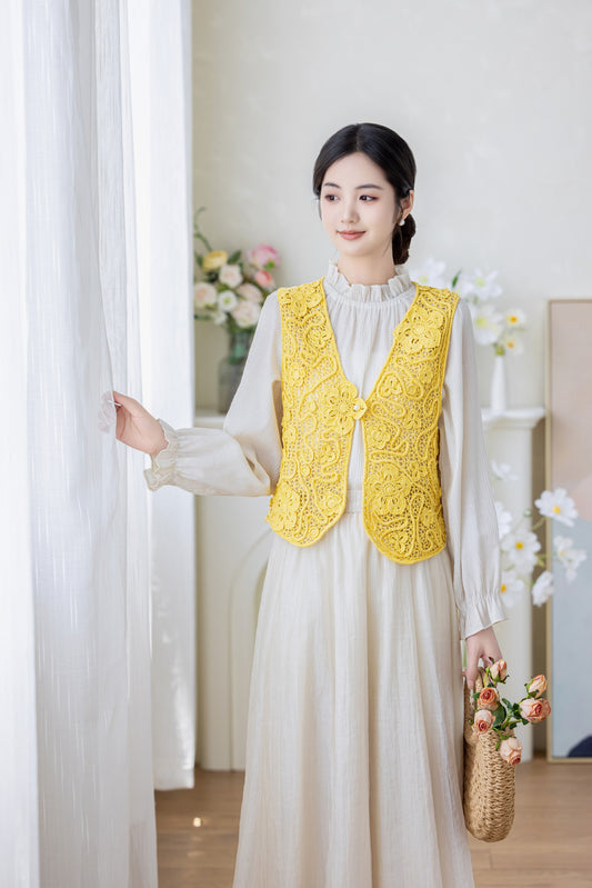Chic Lace Vest Crochet Pattern