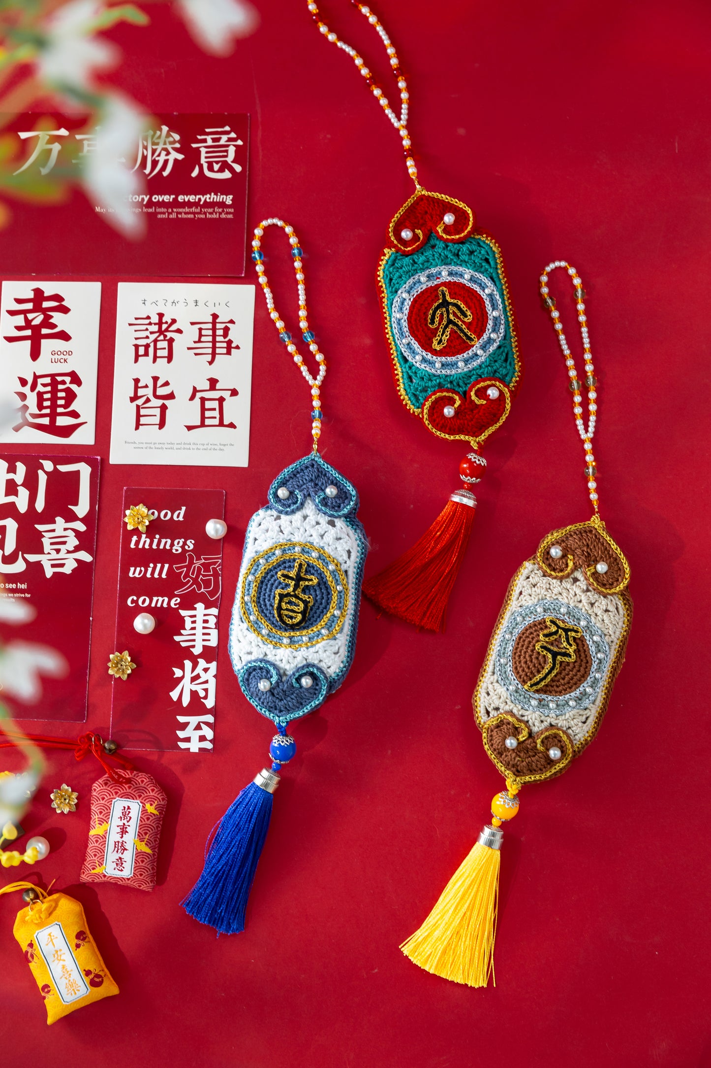 Peace and Good Fortune Pendant Crochet Kit