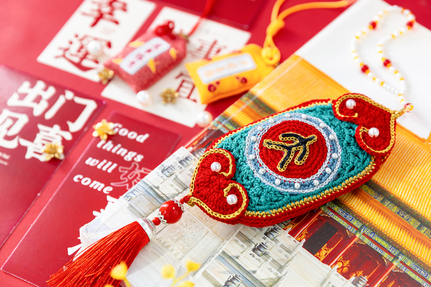 Peace and Good Fortune Pendant Crochet Kit