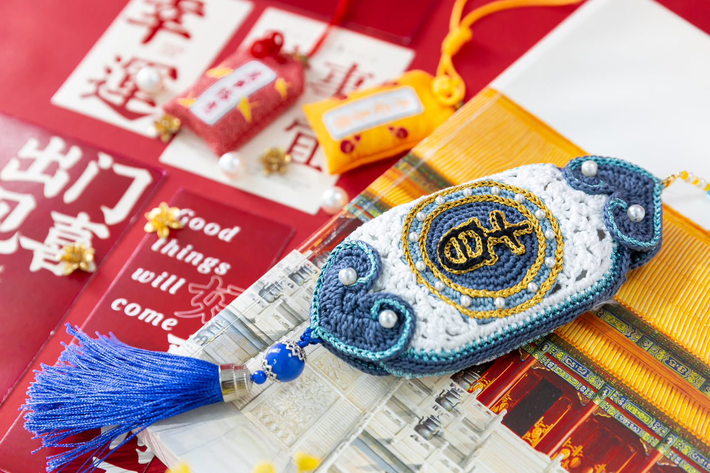 Peace and Good Fortune Pendant Crochet Kit