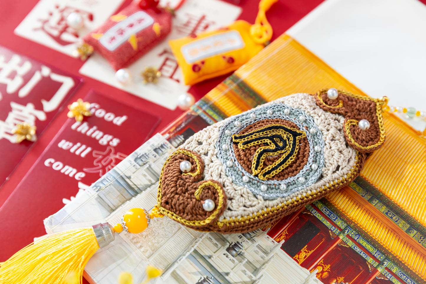 Peace and Good Fortune Pendant Crochet Kit