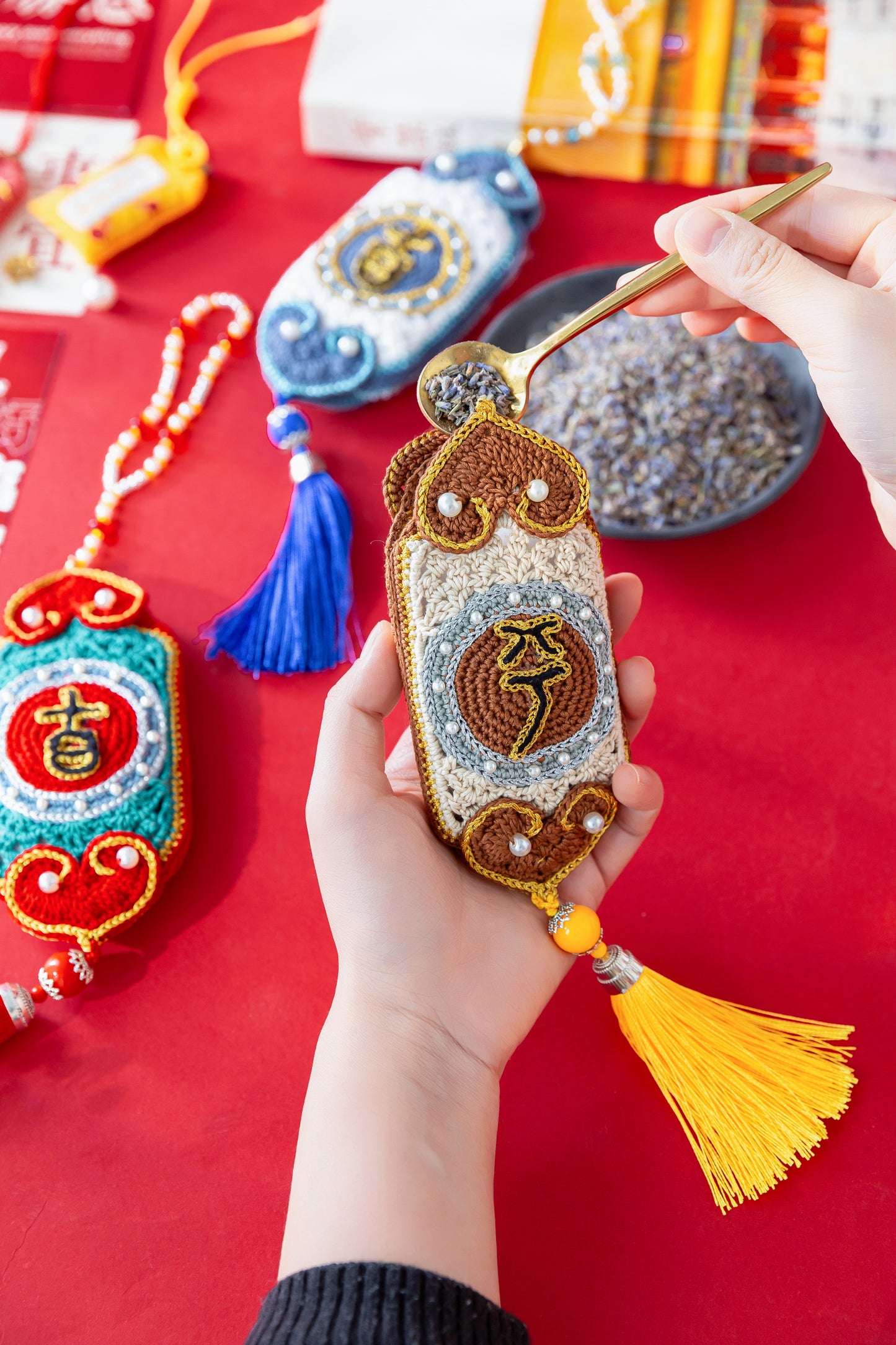 Peace and Good Fortune Pendant Crochet Kit