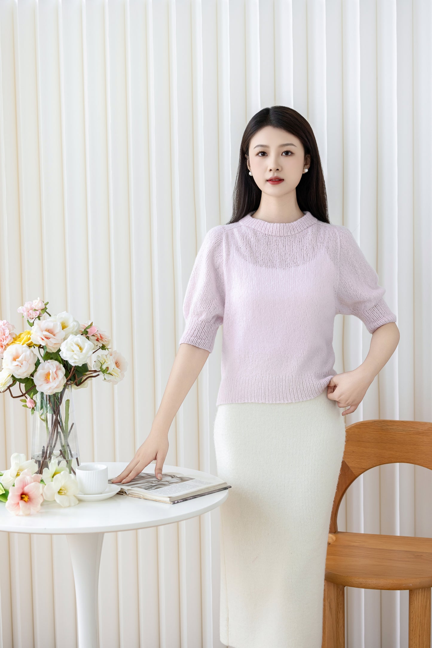 Dainty Creamy | Knit Chart Pattern | Limited Written Instructions | Video Tutorial Available