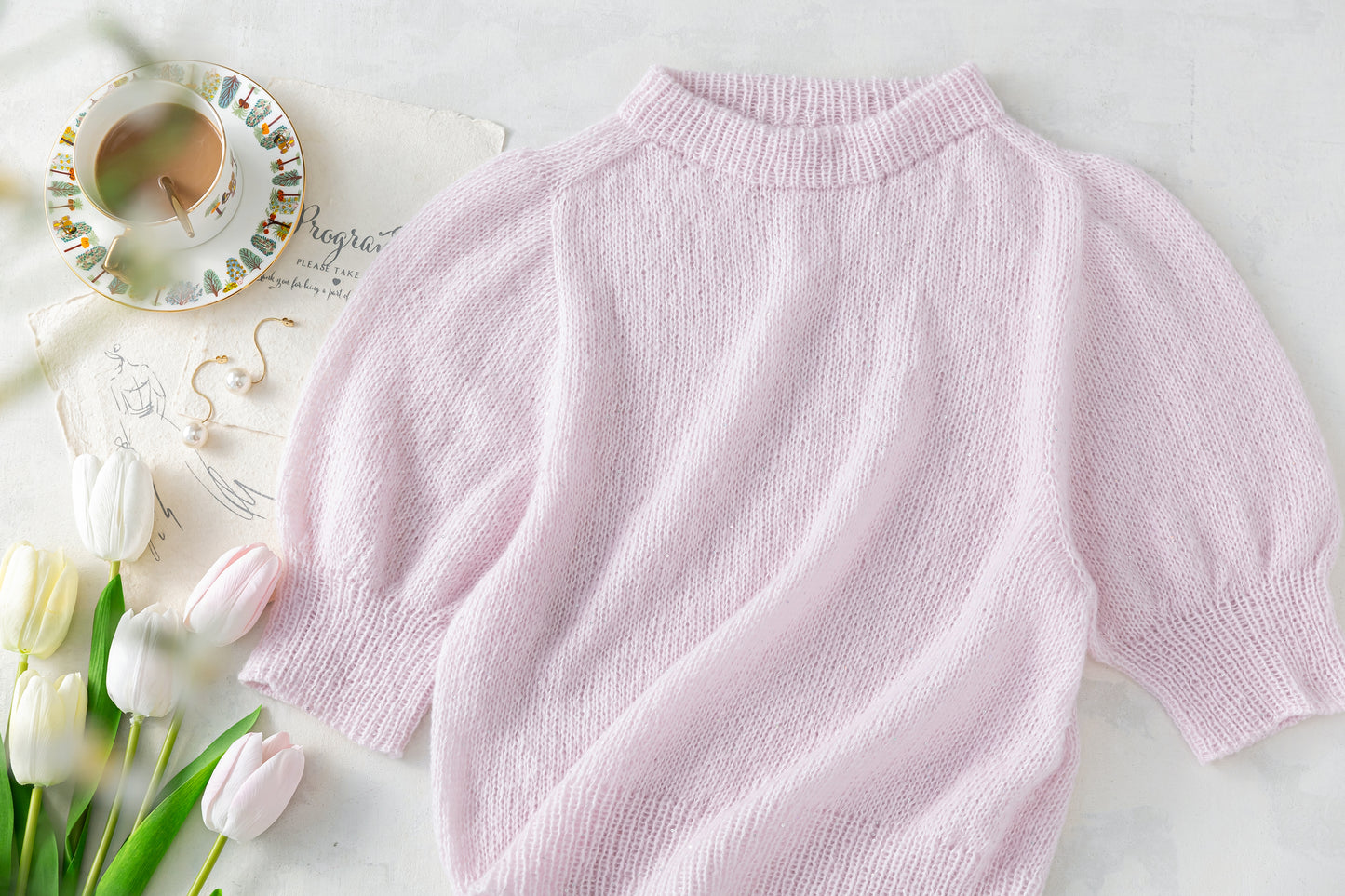Dainty Creamy | Knit Chart Pattern | Limited Written Instructions | Video Tutorial Available