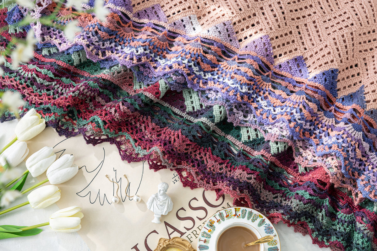 Windowpane Shawl Crochet Kit