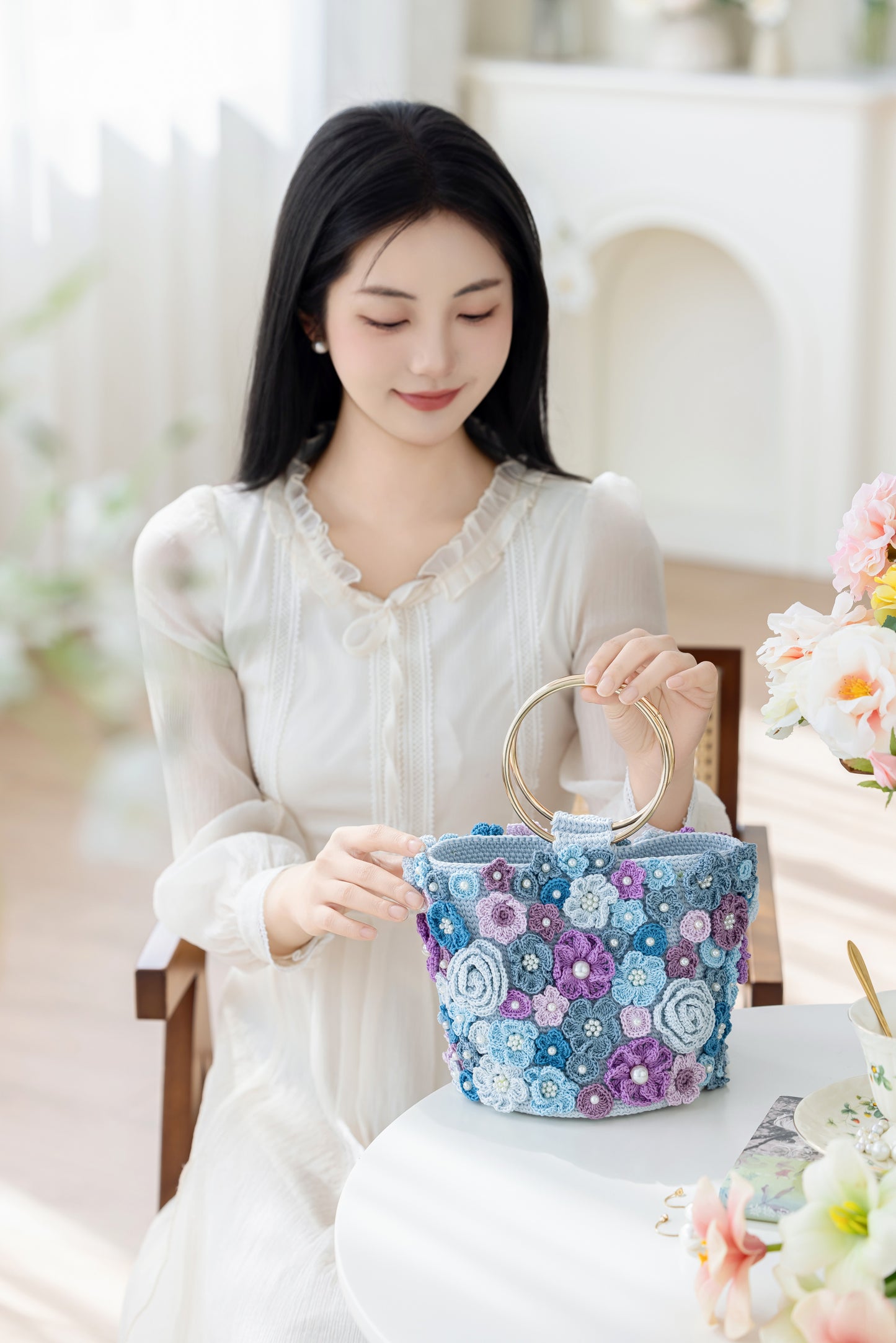 Flower Bucket Bag Crochet Pattern