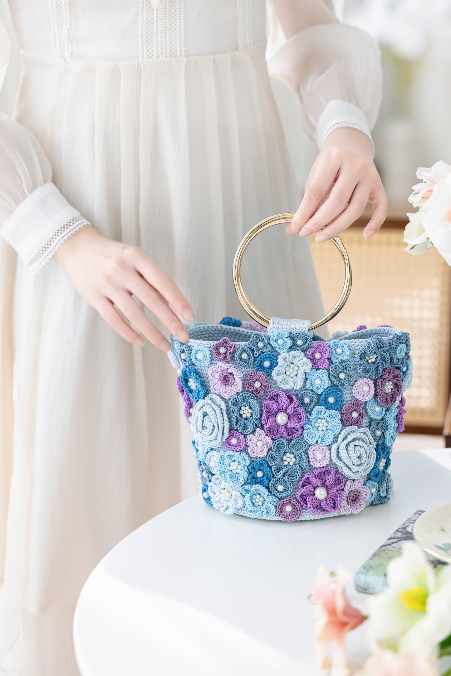 Flower Bucket Bag Crochet Pattern