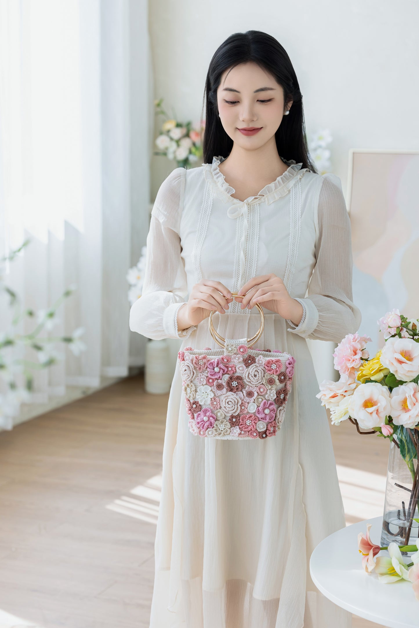 Flower Bucket Bag Crochet Pattern