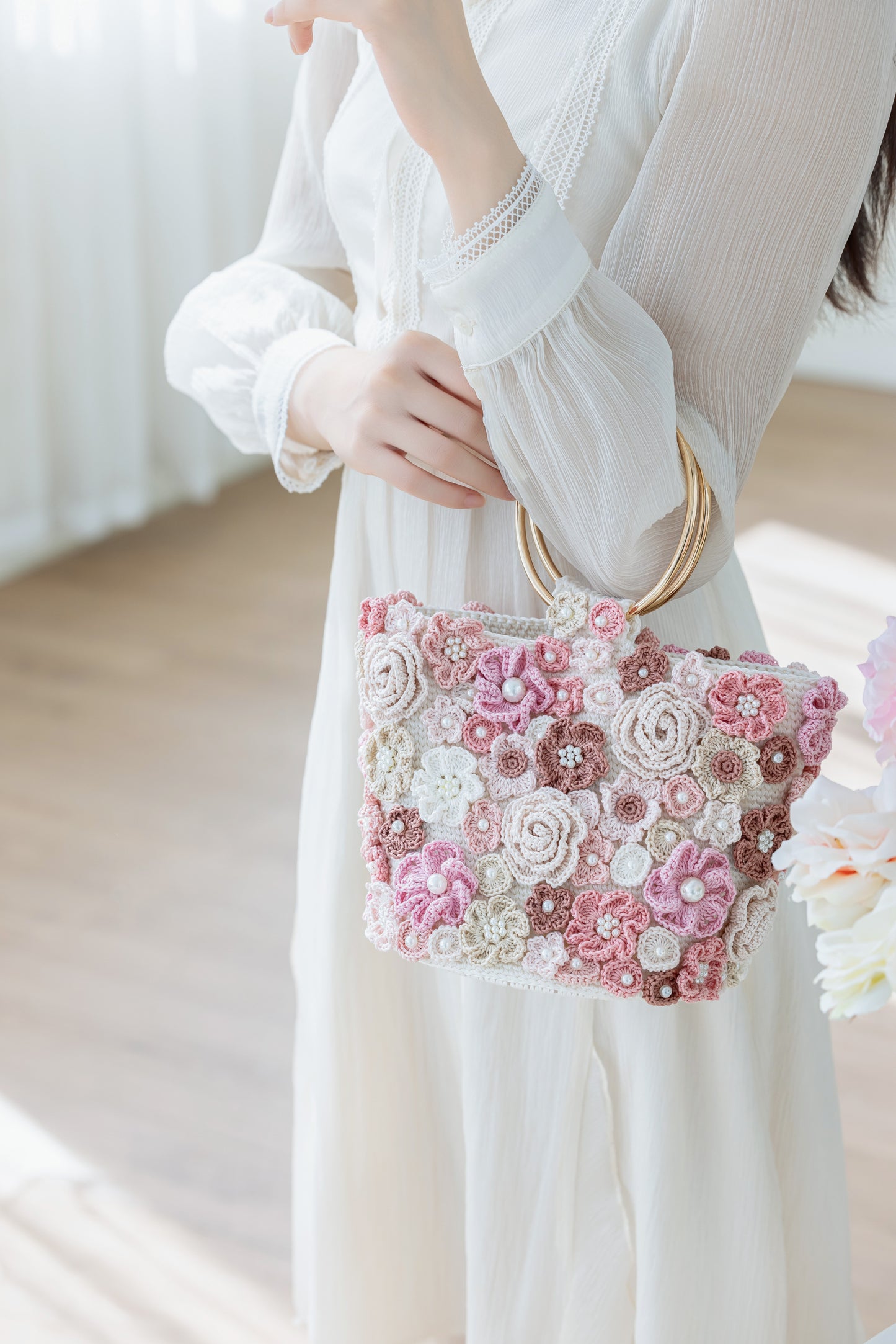 Flower Bucket Bag Crochet Pattern