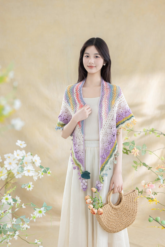 Grapes Shawl Crochet Pattern