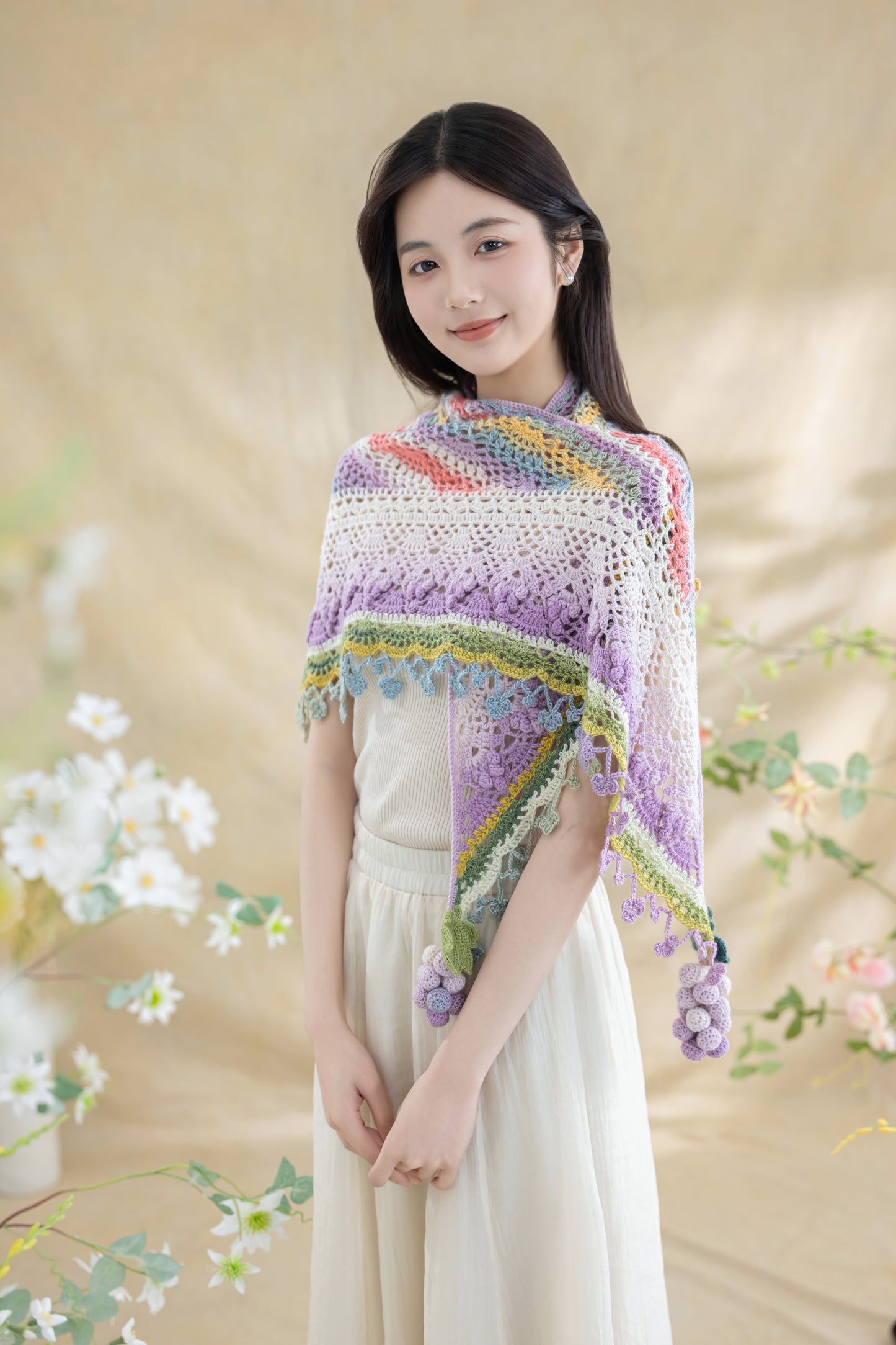 Grapes Shawl Crochet Kit