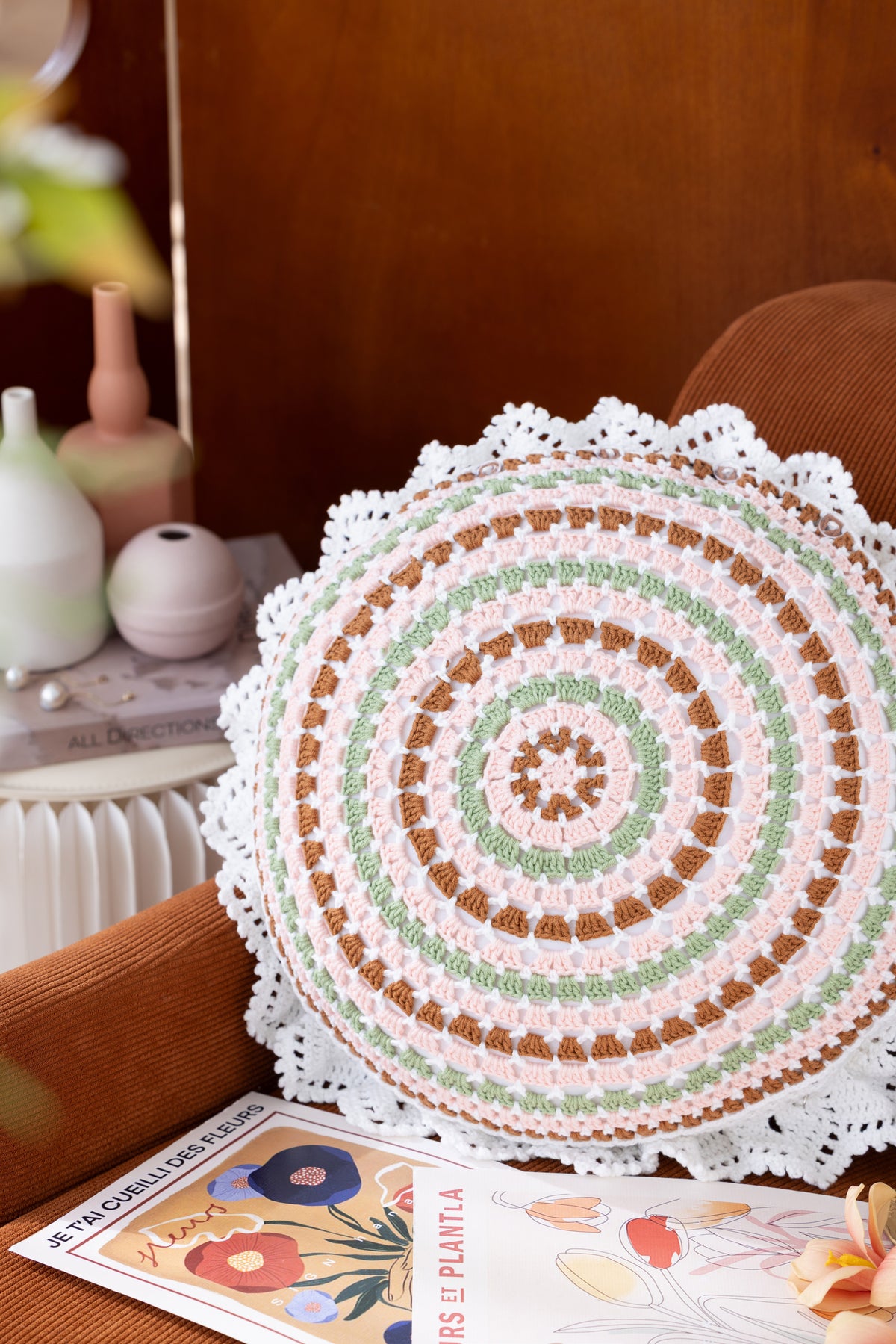 Rose Bear Hug Pillow Crochet Pattern