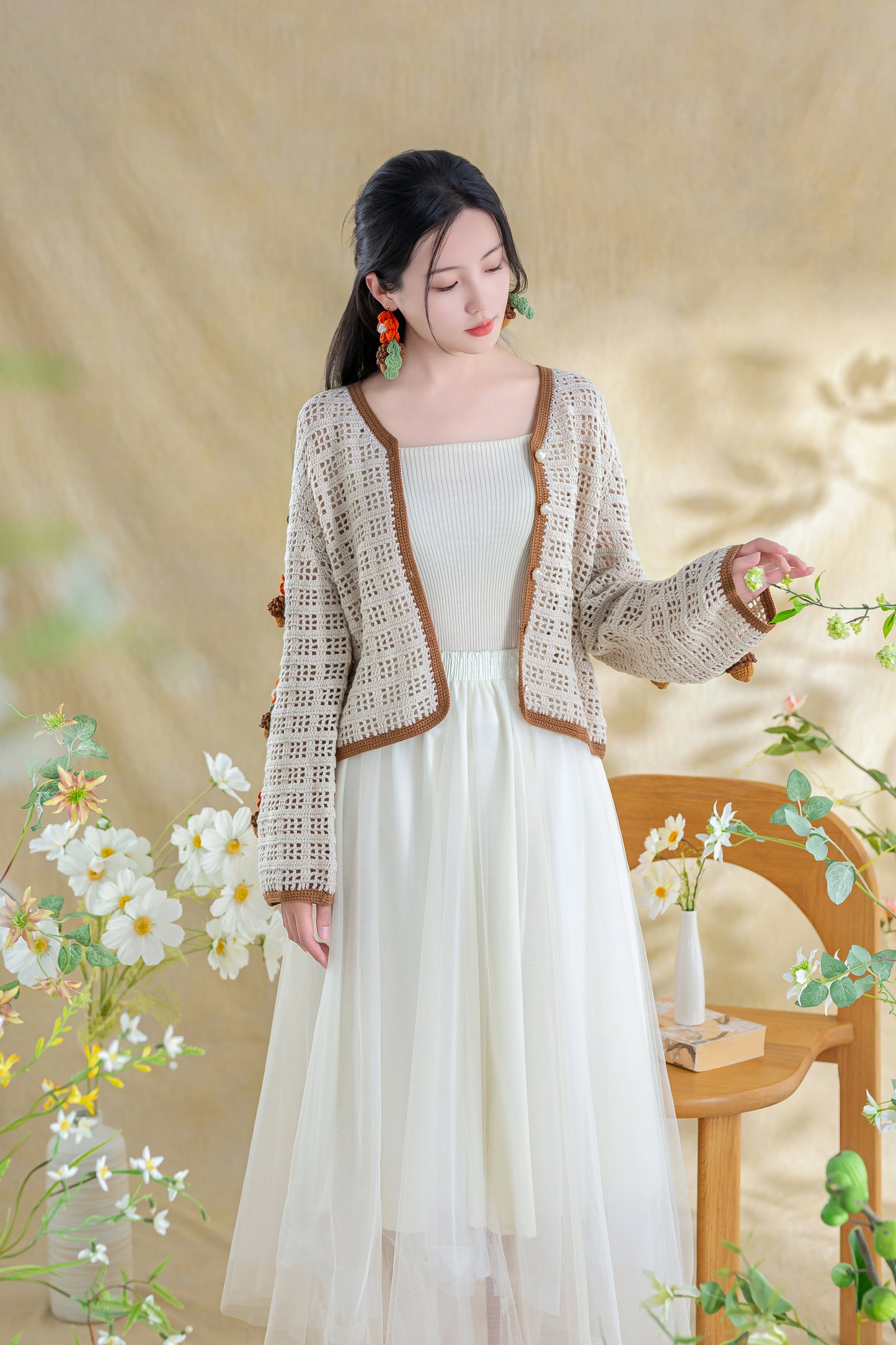 Acorn Strawberry Cardigan Crochet Pattern
