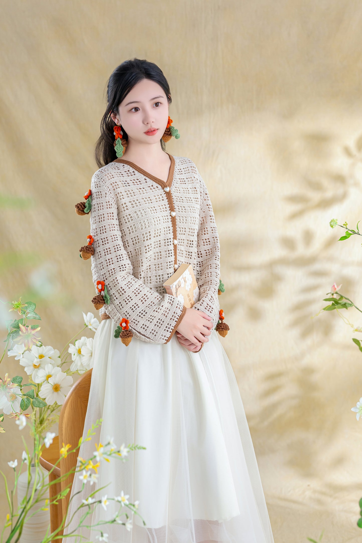 Acorn Strawberry Cardigan Crochet Pattern