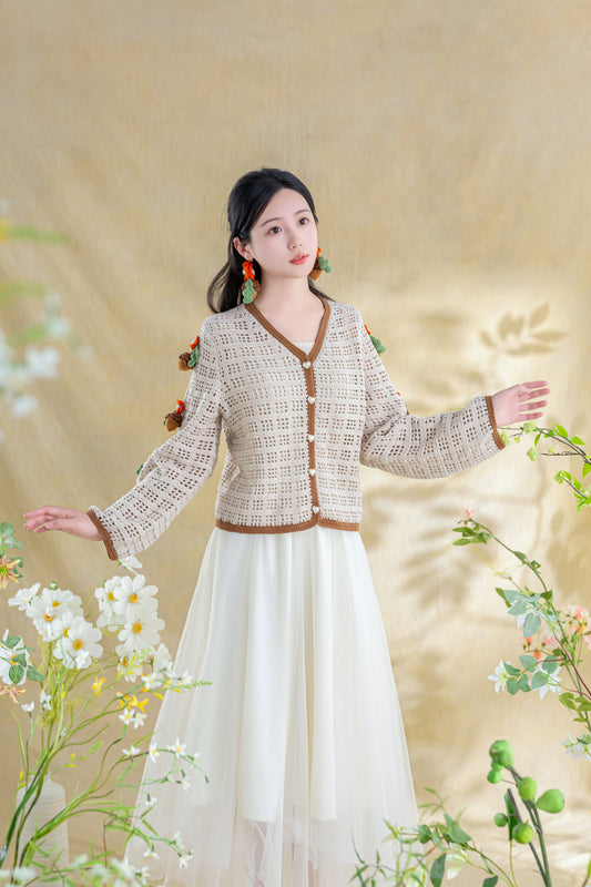 Acorn Strawberry Cardigan Crochet Kit