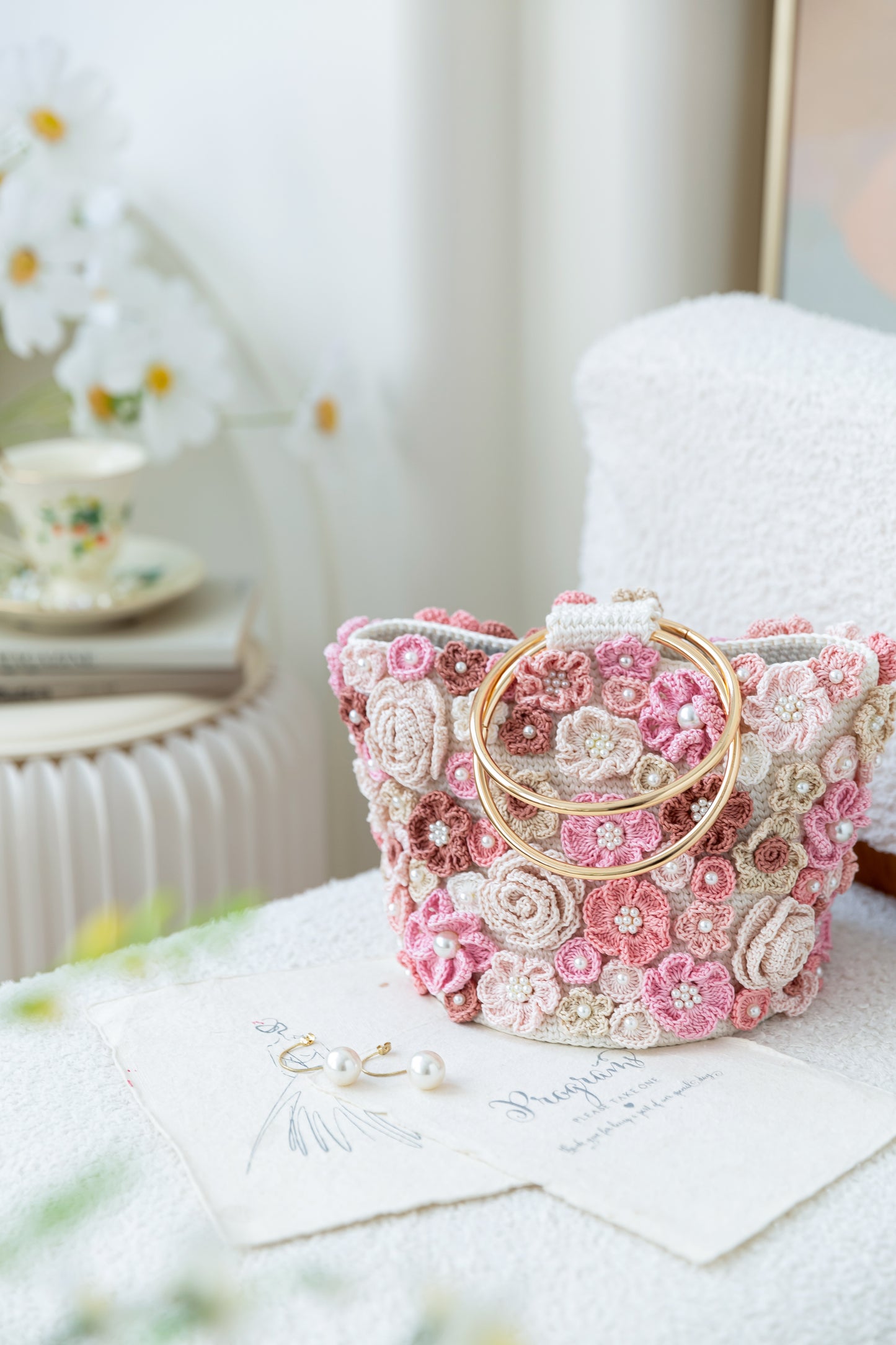 Flower Bucket Bag Crochet Pattern