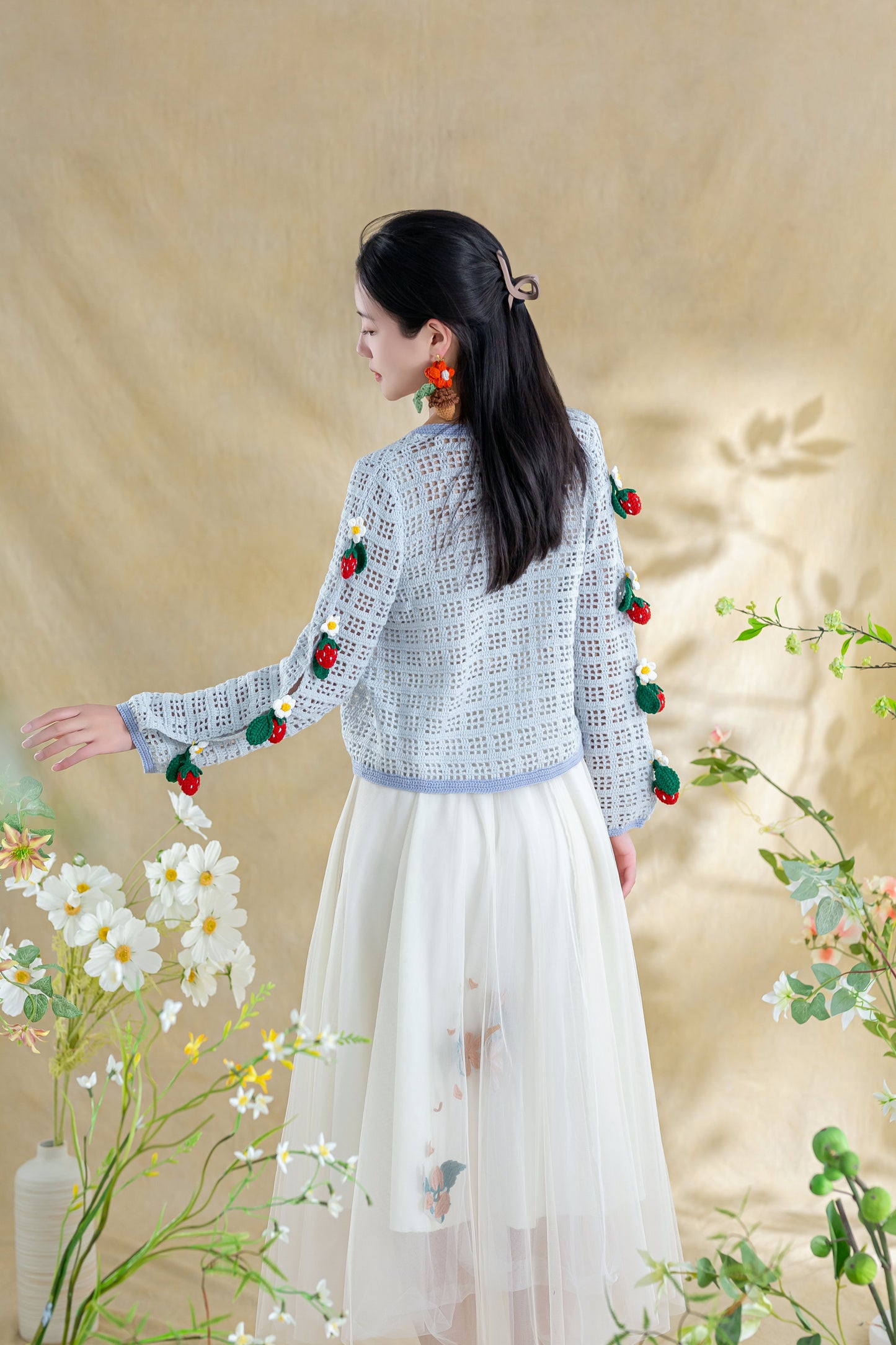 Acorn Strawberry Cardigan Crochet Pattern