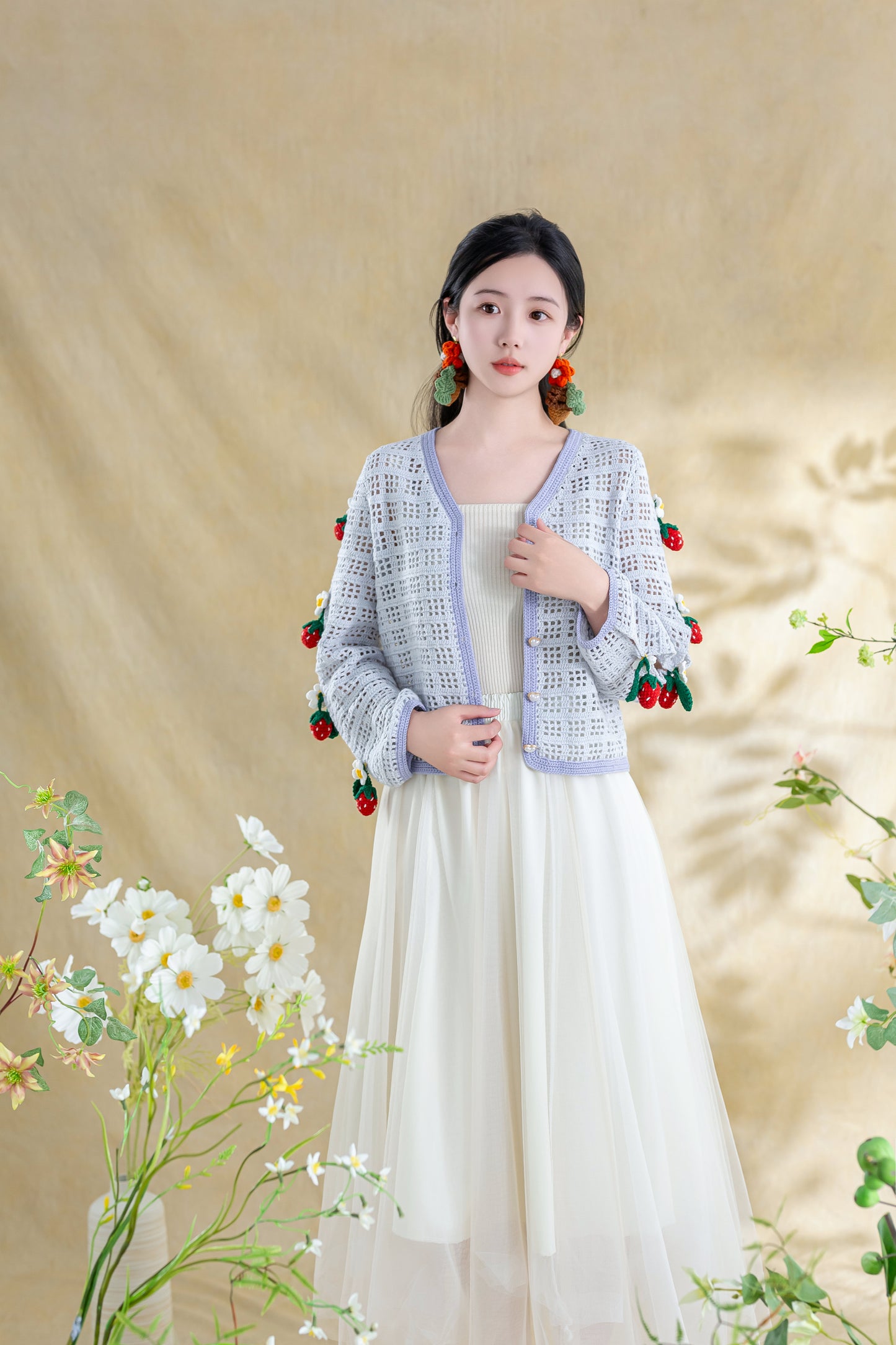 Acorn Strawberry Cardigan Crochet Pattern