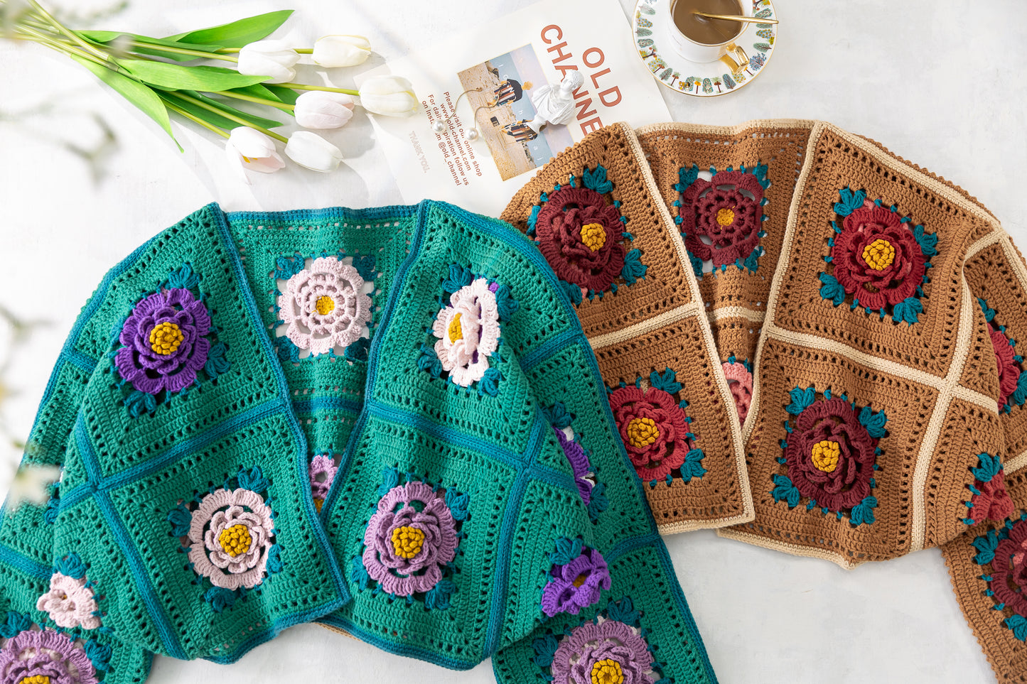 Peony Set Crochet Pattern