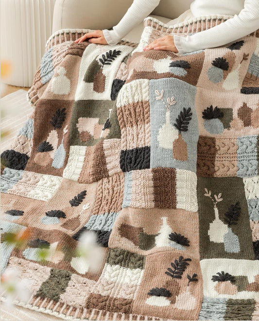 Mog Mosaic Blanket Knit Pattern