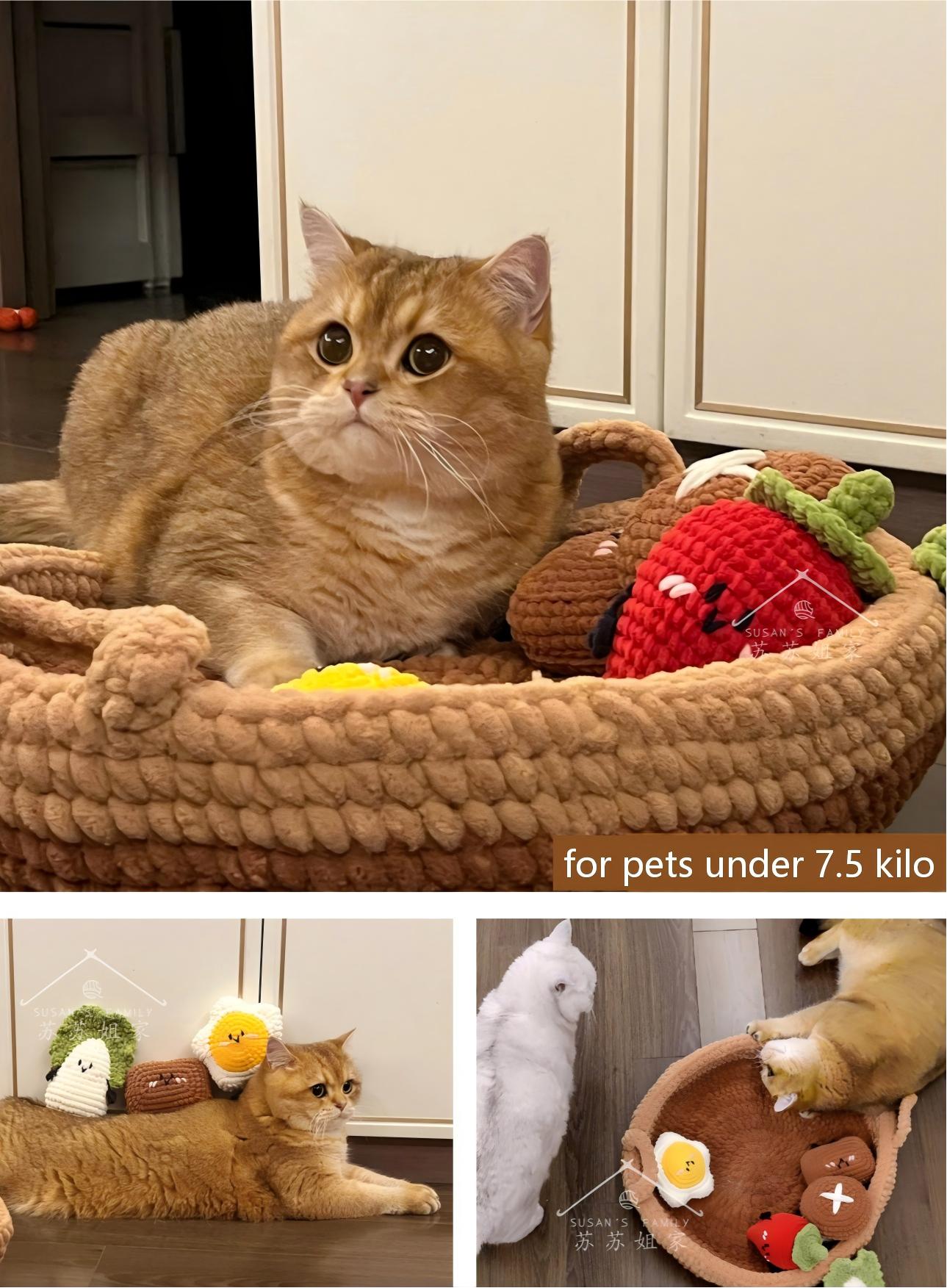Hot Pot Cat Bed Crochet Pattern