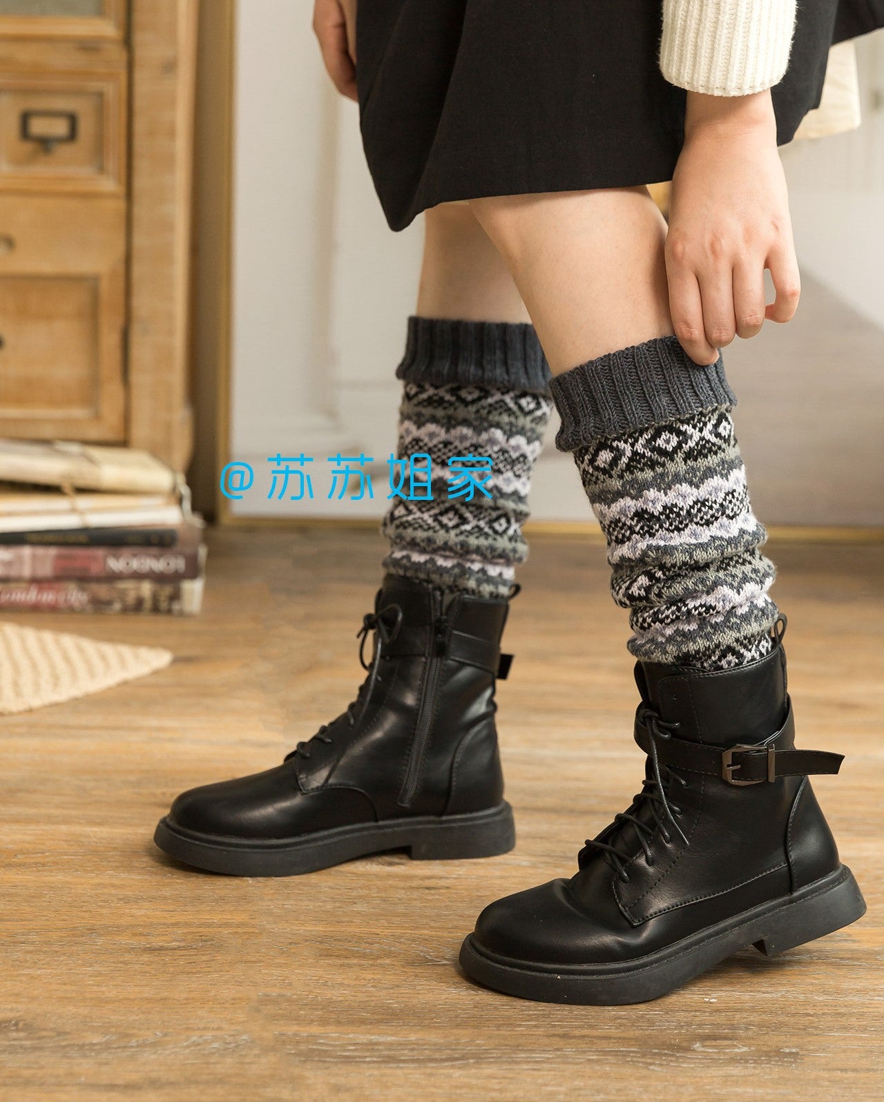 Fair Isle Knee-High Sock Knit Pattern
