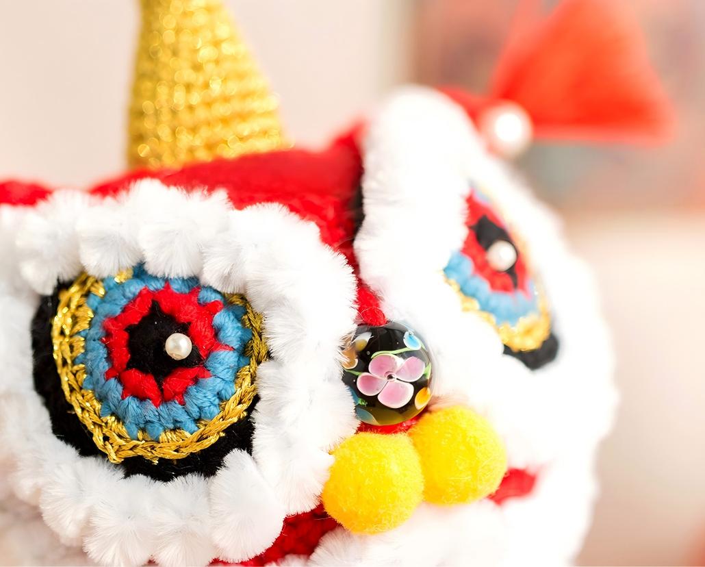 Lion Dance Hand Puppet Crochet Pattern