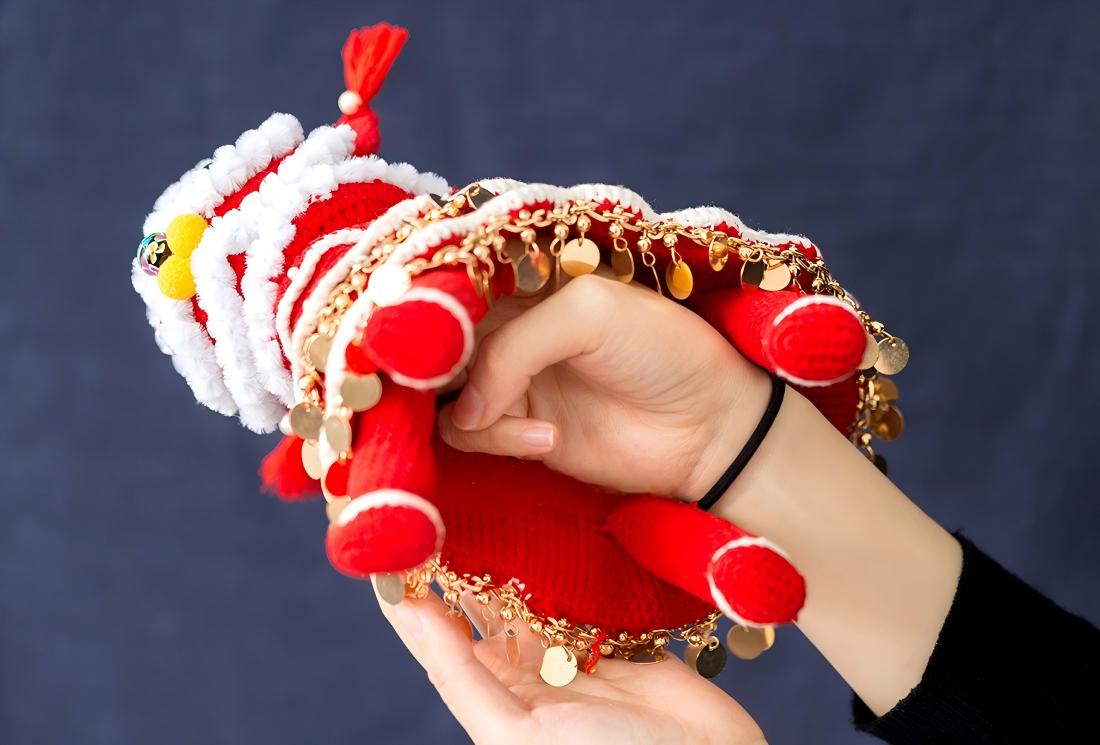 Lion Dance Hand Puppet Crochet Pattern