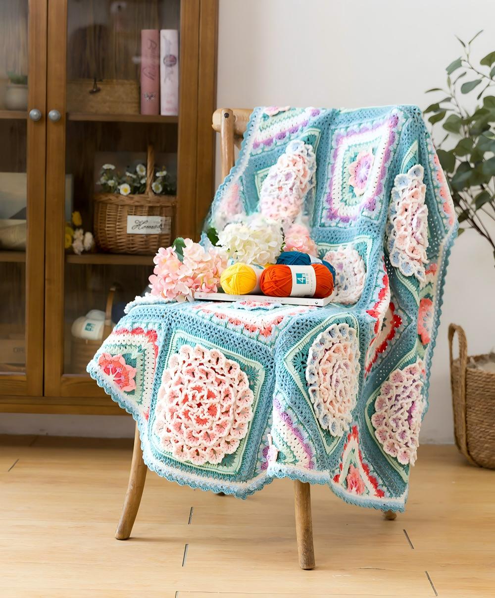 Hydrangea Blanket Crochet Kit