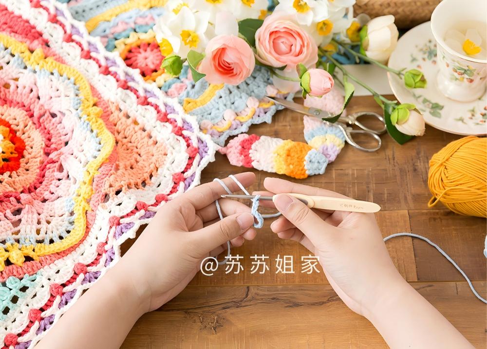 Dreamcatcher Garden Throw Crochet Pattern